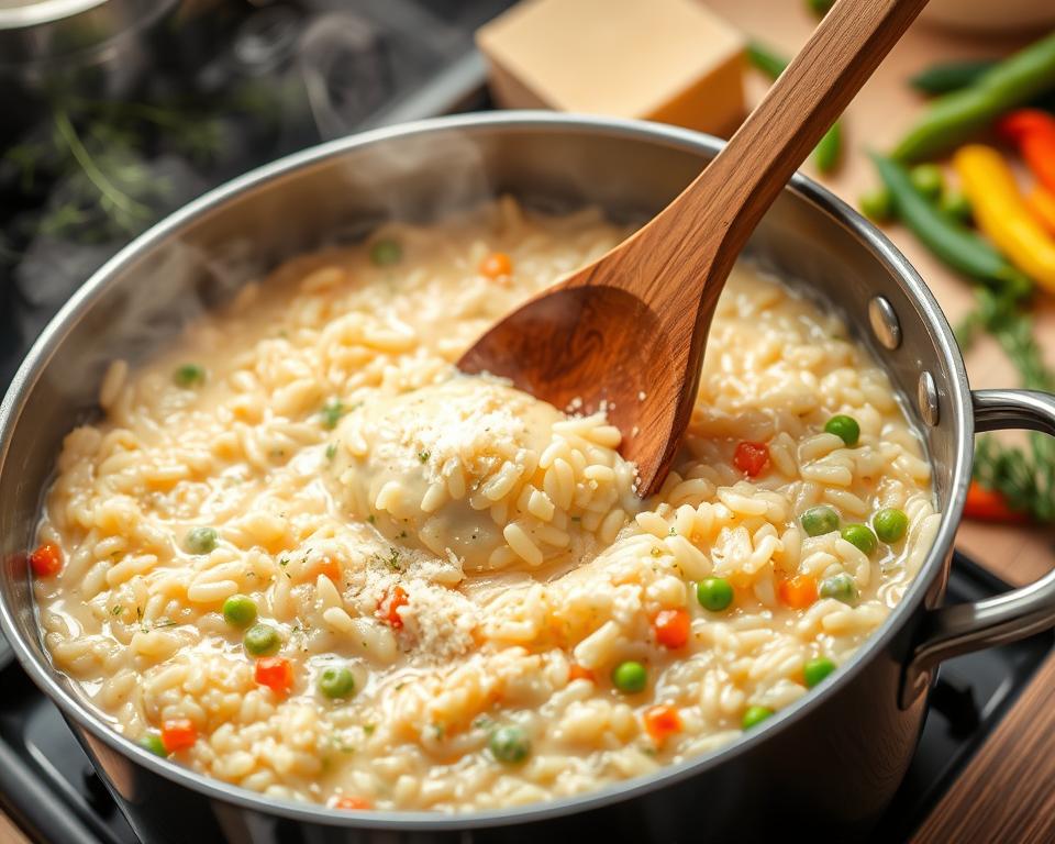 risotto cooking process